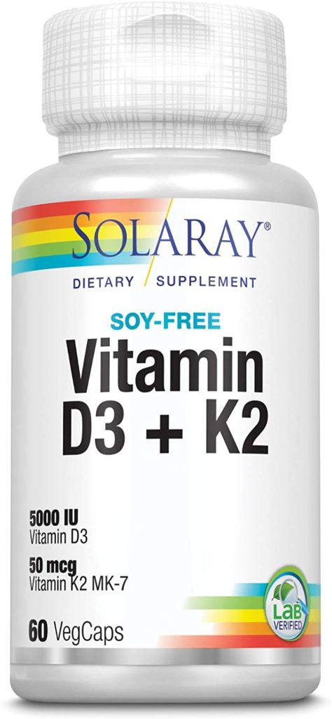 vitamina d3+k2 cápsulas Solaray