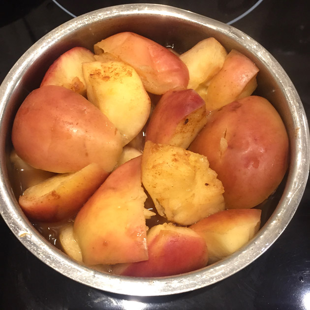 manzanas hechas al vapor para compota